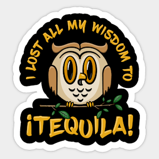 Tequila Owl Sticker